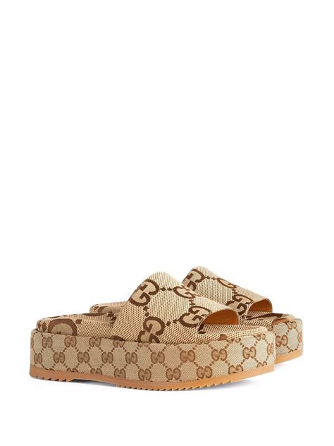 gg sandals gucci|Gucci angelina 55mm platform sandals.